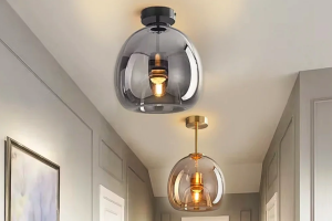 Enhance Your Bedroom with a Traditional European-Style Dome Glass Ceiling Light