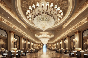 Grand Illumination: Extra Large Drum Chandelier for Hotel Banquet Hall
