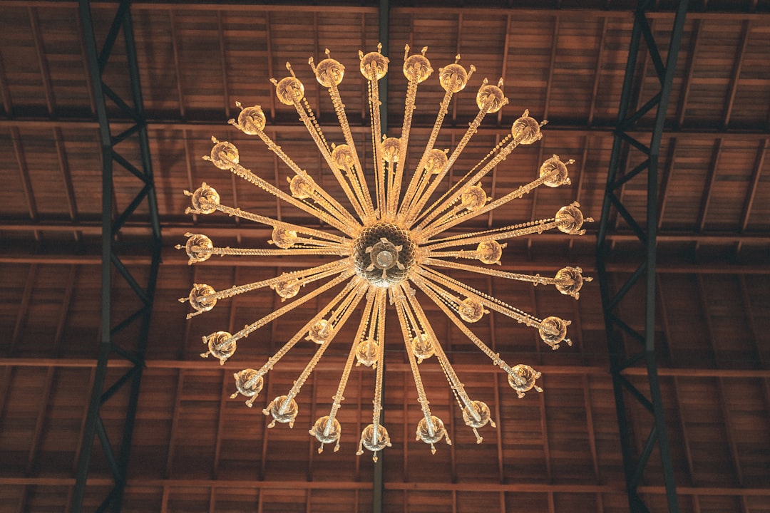 Photo drum chandelier