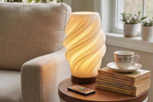 Artistic Living Room Decor: Sculptural Table Lamp Lighting