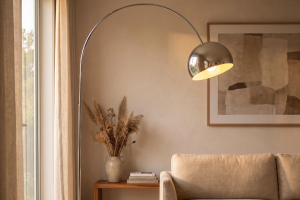 Enhance Your Space with a Marble Base Floor Lamp in Warm White